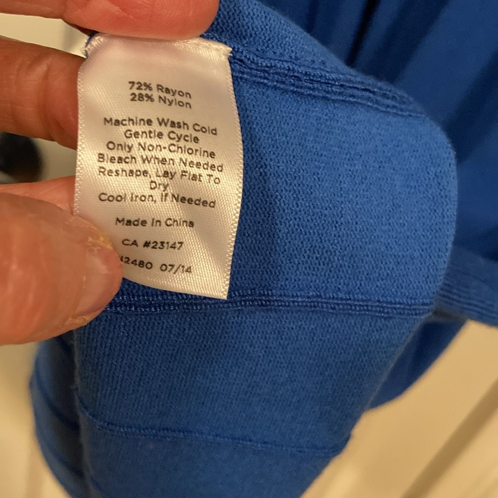 NEW Talbots blue knit dress w/tags - Picture 6 of 6